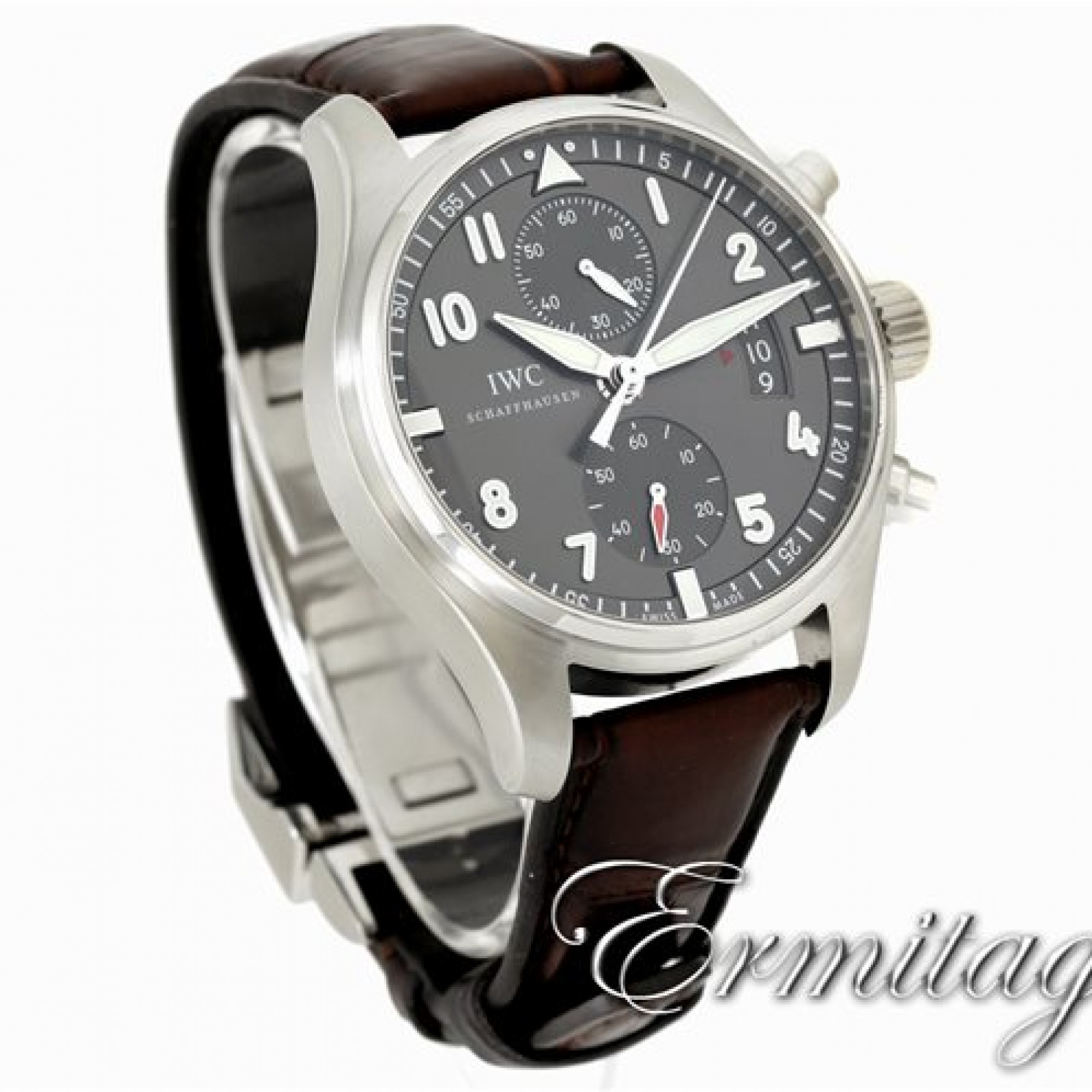 Pre-Owned IWC Spitfire Flyback 3809 with Black Charcoal Dial